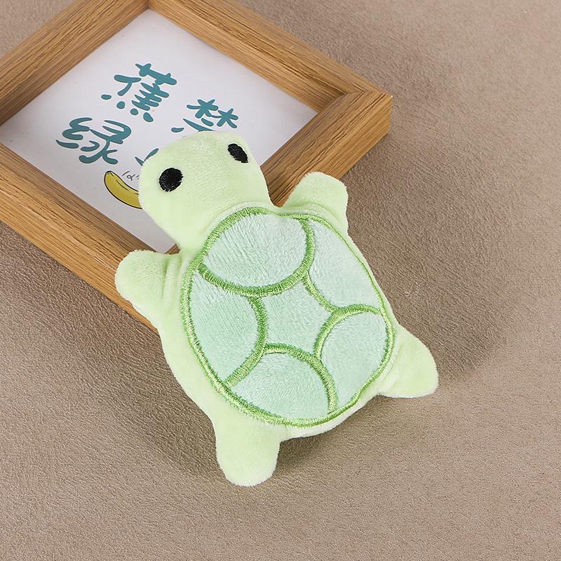 Mini Turtle Shaped Dog Squeaky Plush Toy Cute Soft Non-Toxic Teething Chew Toy Ideal for Puppy Daily Play Use