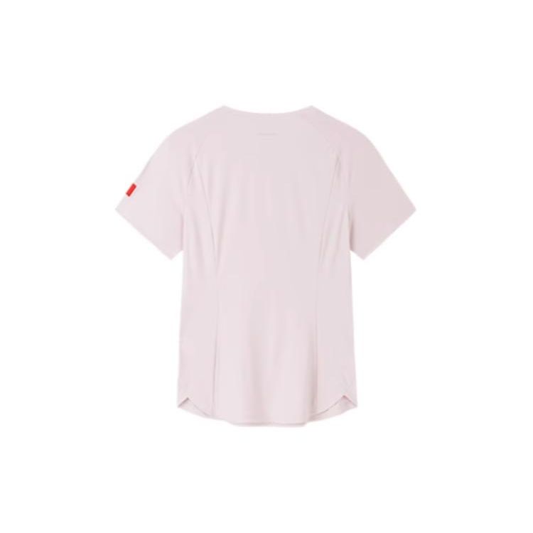 Anta Champion All-Weather Series Solid Color Round Neck Short Sleeve T-Shirt Women Tops Pink 162330102-5