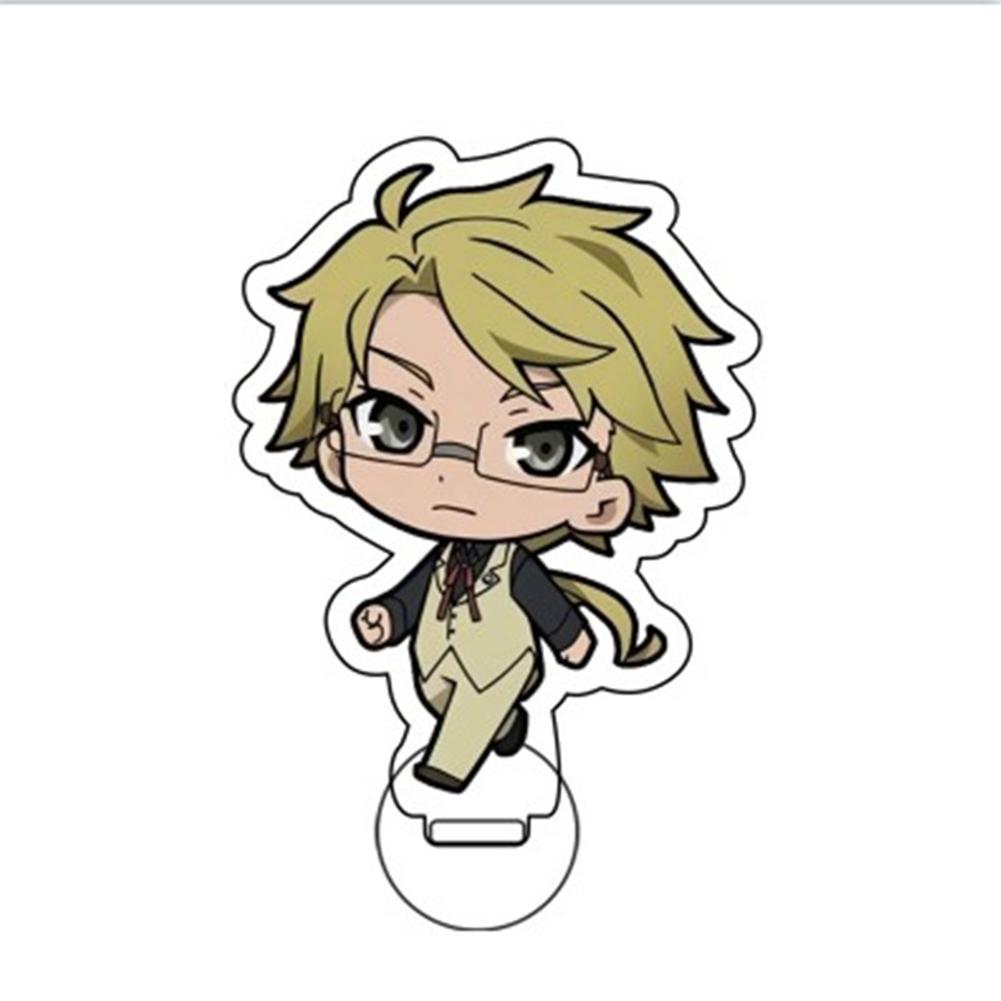 Acrylplattenschmuck Acryl-Ständer Puppe BSD Dazai Osamu Nakahara Chuuya Anime-Figur Modellplatte Schreibtischdekoration Weihnachtsgeschenke