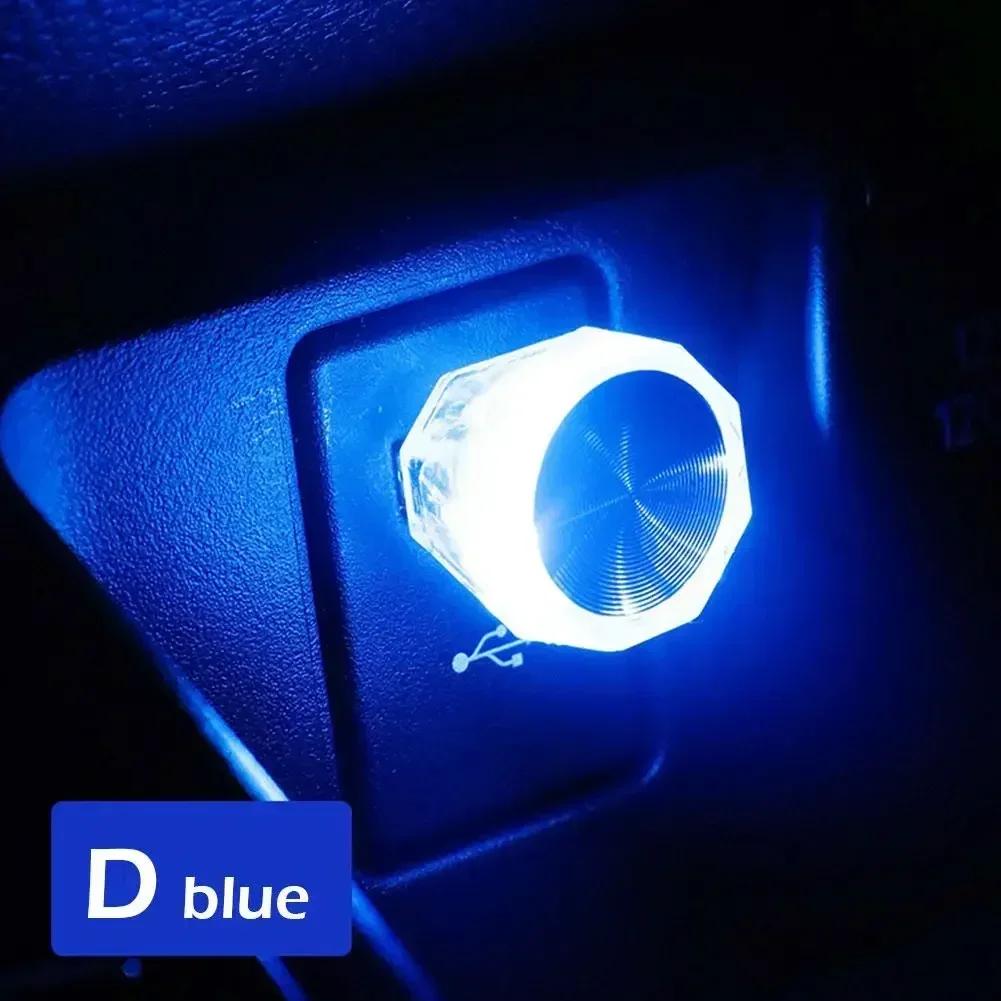 New USB Light Multicolor Gradient & Flashing Car Ambient Light Plug and Play Mini LED Atmosphere Lamp for Vehicles Home Laptop