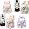 Kids Backpack With Cute Bear And Durable Oxford Material For School Travel