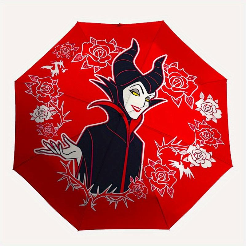 Disney Villains Automatic Opening and Closing Umbrella   Suitable for all occasion and business umbrella, unisex portable tri fold small umb