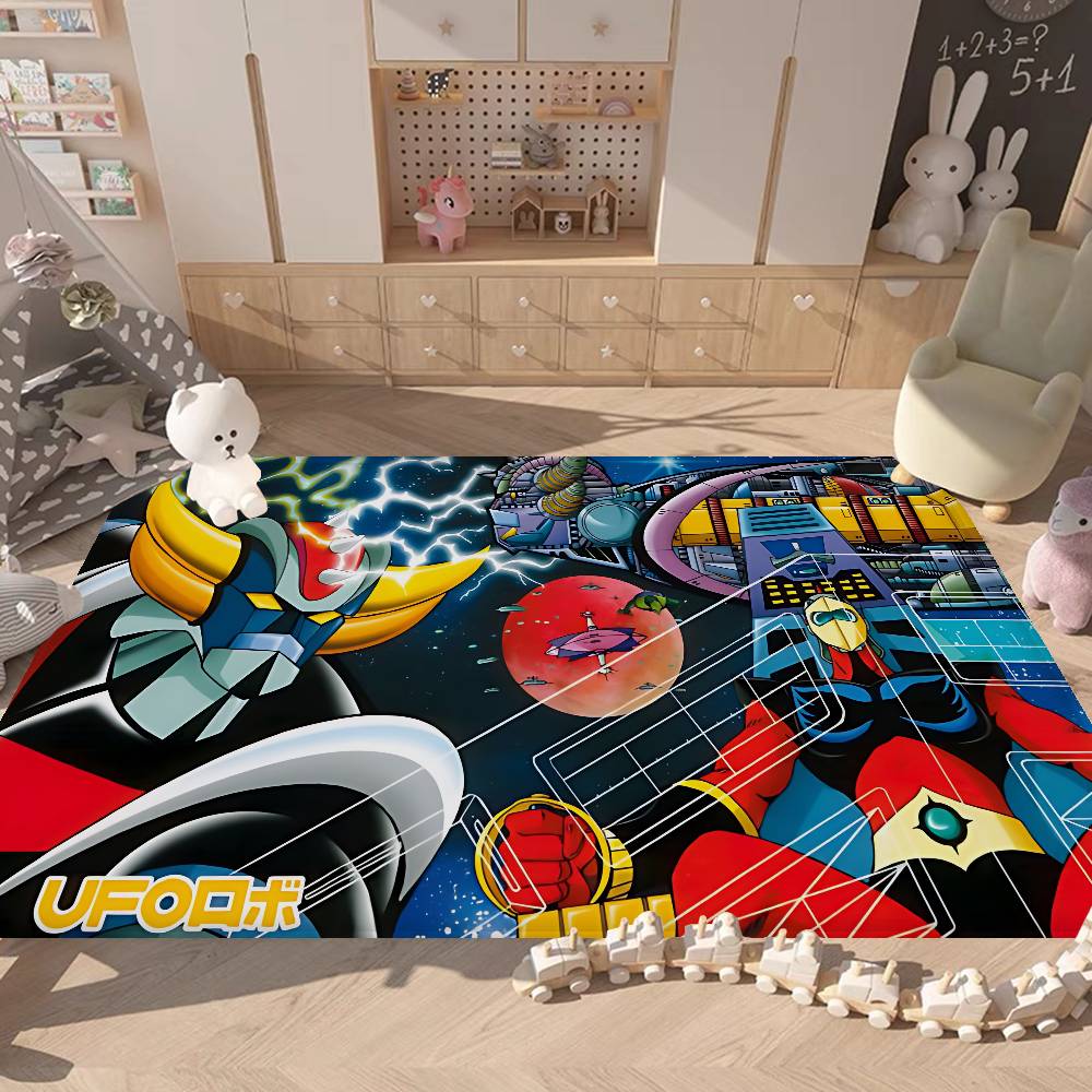 UFO ROBO GRENDIZER GOLDORAK Room Mats Cheaper Anti-slip Modern Living Room Balcony Printed Welcome Rug
