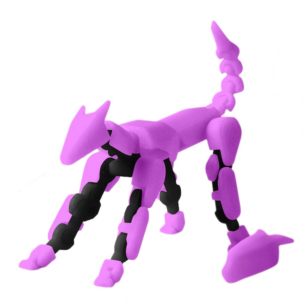 Dog Action Figure Multi-jointed Movable Adjustable Elbows 3D Printed Hound Action Figure Poseable Articulated Robot Dog Model