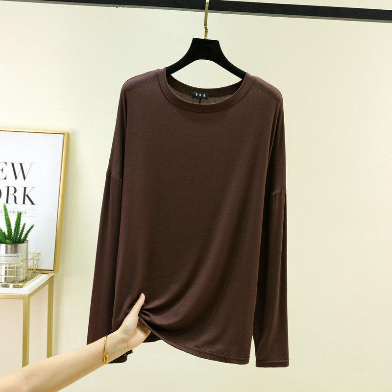 Summer Women's Batwing Long Sleeve T-Shirt Thin O Neck Loose Fit Tshirts Air Conditioner Shirt Casual Sun Protection Tee Tops