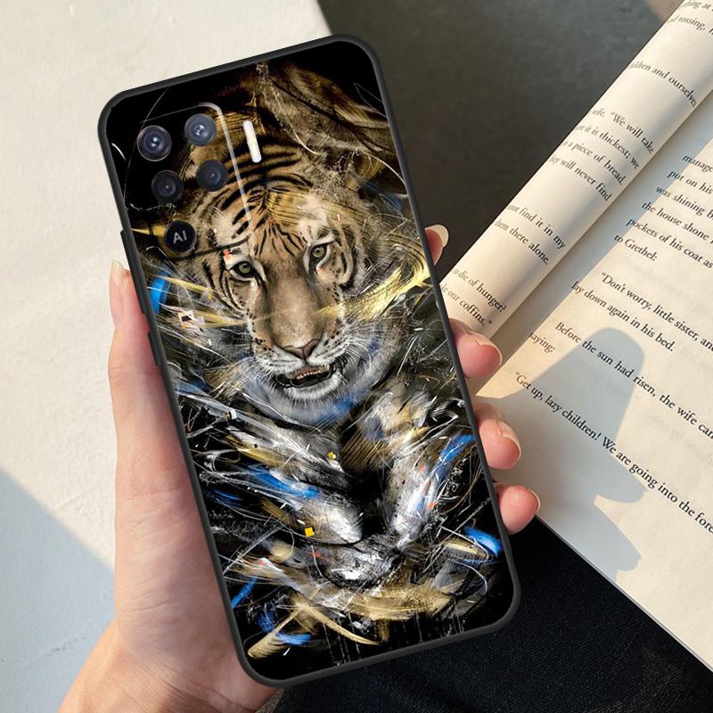 Cool Animal Big Cat Tiger Case For Oppo A5 Pro A15 A16 A17 A57 A77 A94 A74 A54 A76 A96 A40 A60 A80 A18 A38 A58 A78 A98