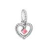 Pandora Sky Blue Heart Charm Pendant Women Jewelry Silver 798854C07