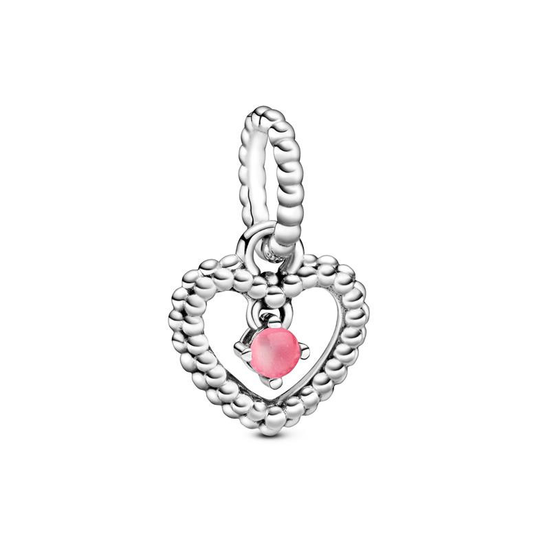 Pandora Sky Blue Heart Charm Pendant Women Jewelry Silver 798854C07