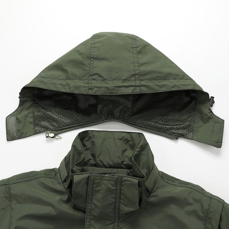 Jacket Men's Spring and Autumn Outdoor Windproof Jacket Loose Large Size Casual Multi-pocket Tooling Jacket