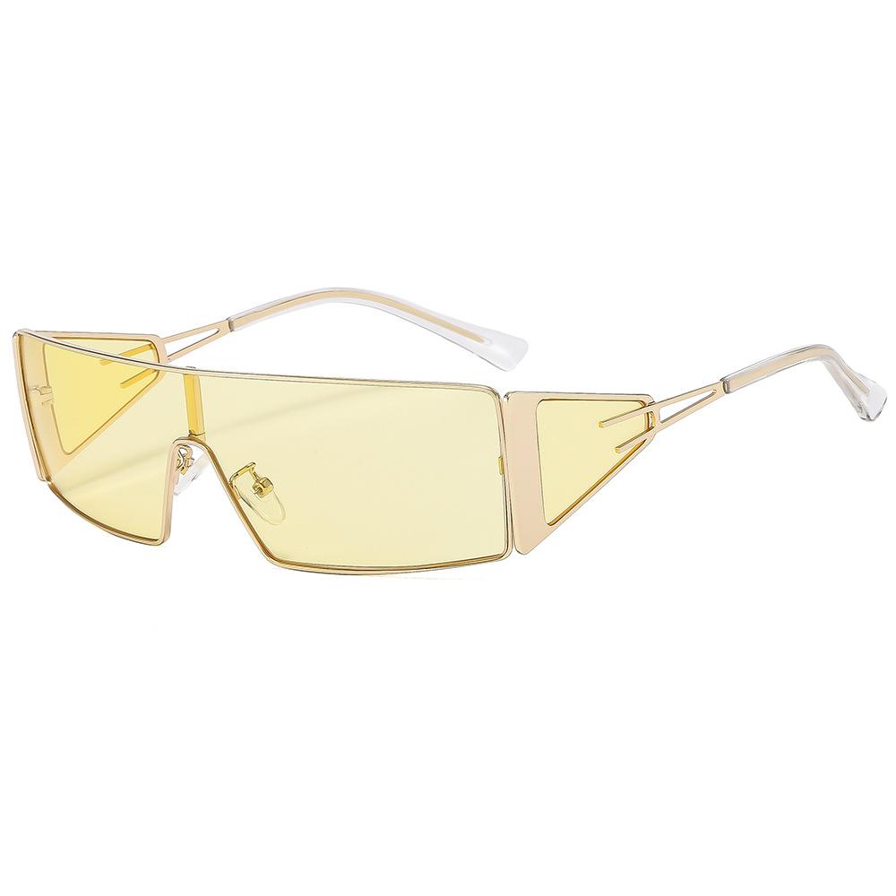 

Y2k Sunglasses For Men And Women Rectangular Gradient Goggles Metallic Punk Sunglasses Fashionable Retro UV Resistant Glasses