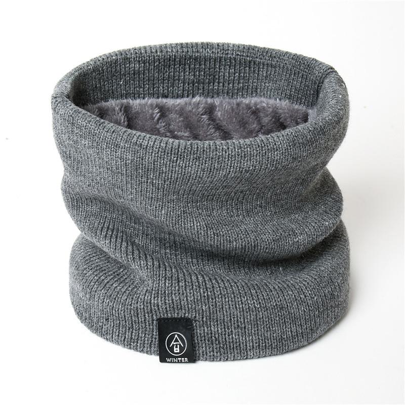 Full Face Mask Snood Warm Winter Ring Scarf Women Men Unisex Solid Plus Velvet Knitted Neck Scarves Bufanda Muffler