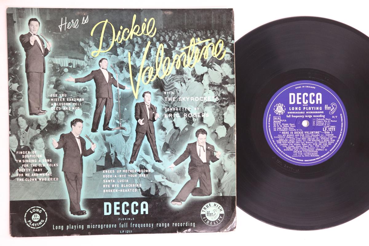 

10inch Record DICKIE VALENTINE, SKYROCKETS, ERIC - Here Is Dickie Valentine LF1211 DECCA 1955 UK Pop Used