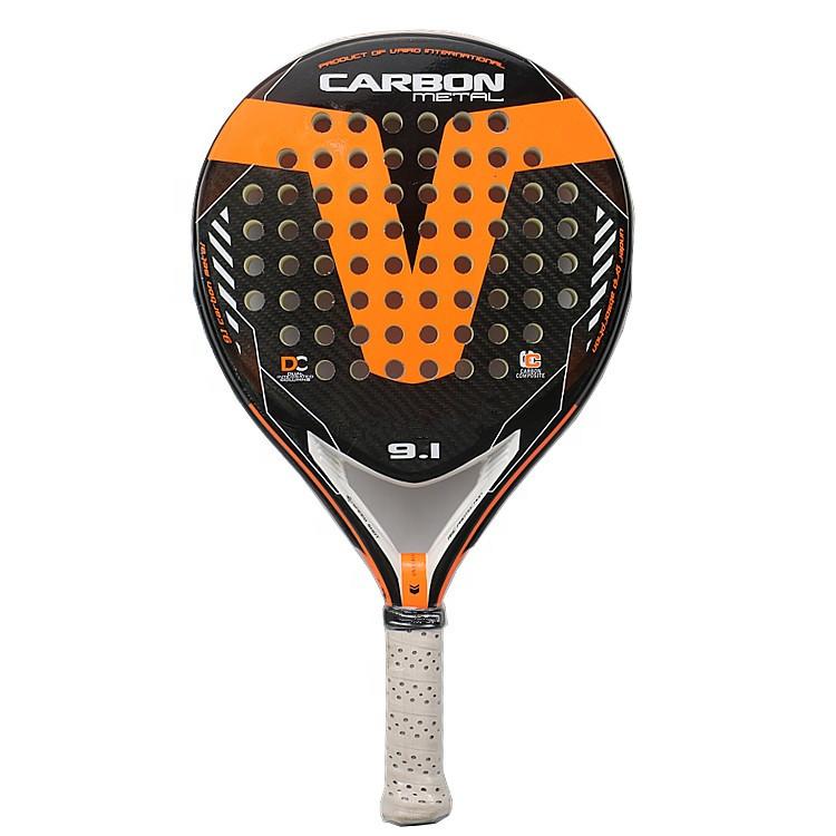 Diamond-Shaped Padel Pop Sports Tennis Rackets New Design 3K 12K 18K Portable Fiberglass Material оранжевый