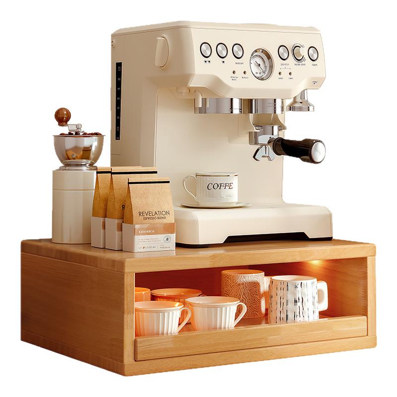 Solid Wood Dining Table Cup Holder & Storage Rack for Mugs, Coffee & Tea Cups