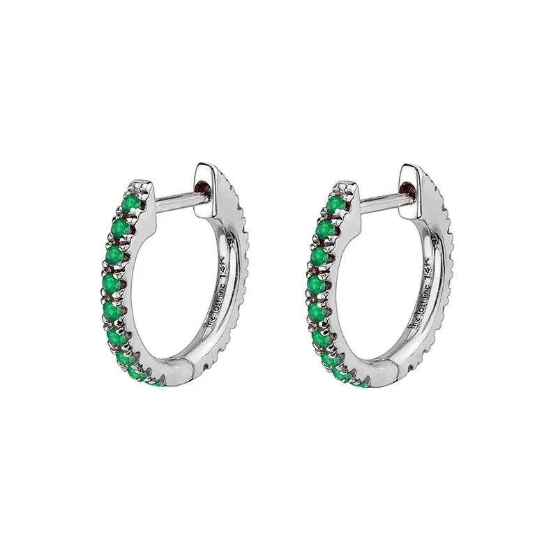 CRMYA Copper Gold Plated Earring Set For Women Color CZ Zircon Piercing Clip Hoop Dangle Earrings For Women Jewelry Wholesale