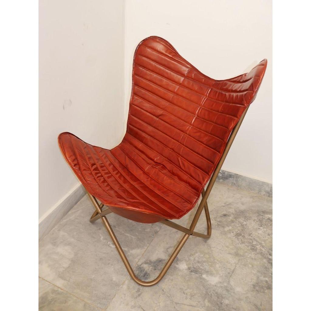 Kožená židle pro domácí kancelář, nábytek do obývacího pokoje, zakázkový skládací potah na motýlí židli, domácí dekorace, dárky na svatbu, kožené patio Ascent