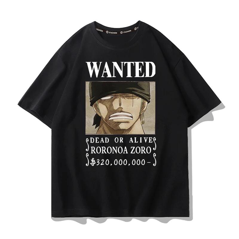 ONE PIECE Animation Passionnée Tendance Manches Courtes Mode Homme Tendance Marque Rue Lâche Couple Haut Vêtement Confortable Lâche