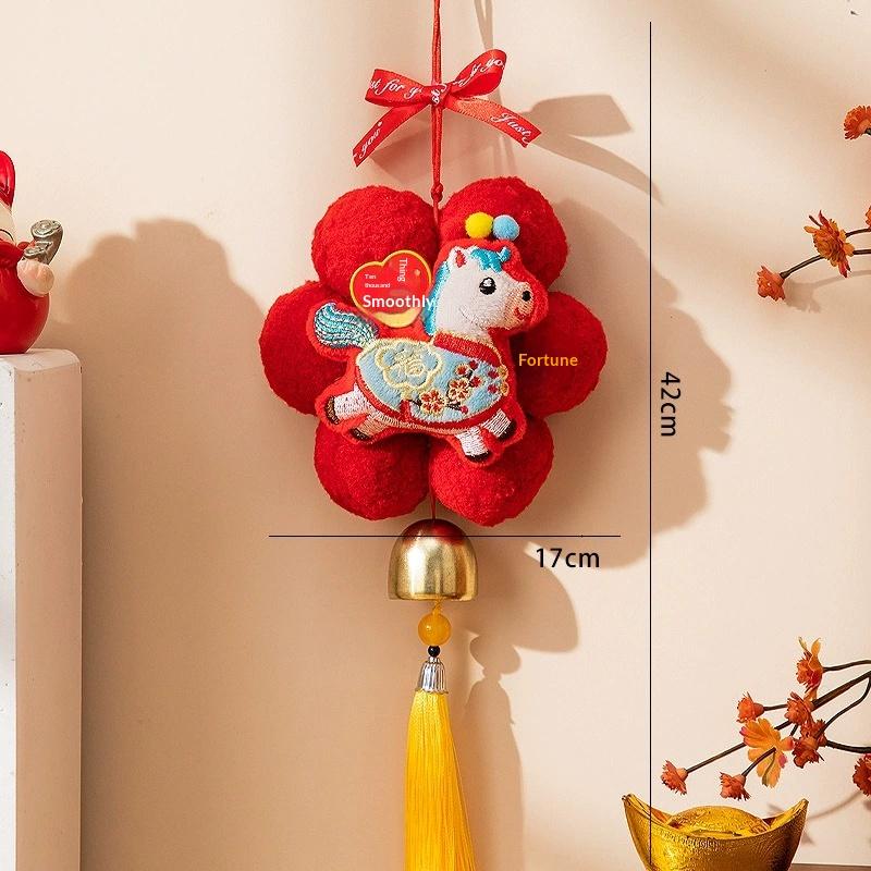 Year Of Horse Hanging Ornament With Tassel Chinese New Year 2026 Door Hanging Ornaments Spring Festival Party Pendant