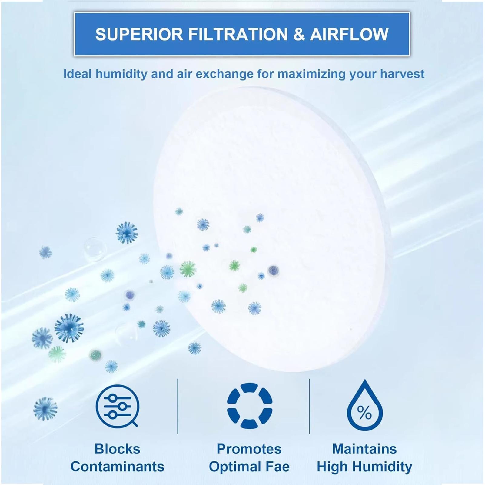 Adhesive Monotub Filter 30 Pieces Adhesive Reusable Breathable Pads Mushroom Growing Supplies For Mushroom Cultivation Growing China Mainland