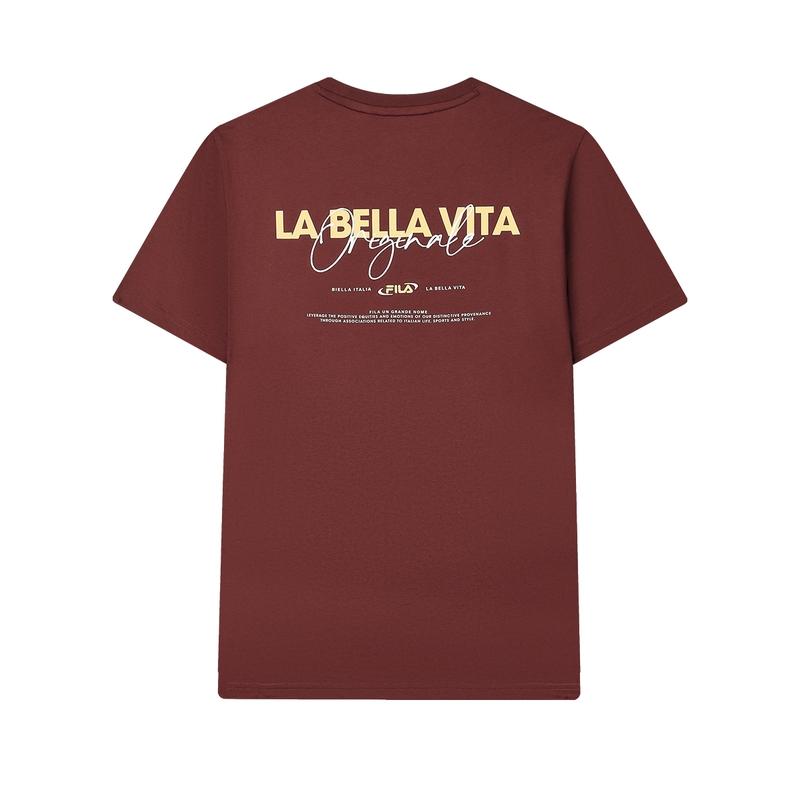 FILA T Shirt Men's Terracotta Red Brown F11M439101FBN