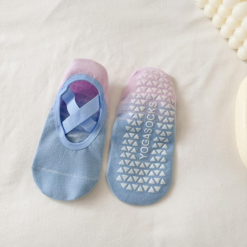 Gradient Tie Dye Yoga Socks Women Summer Anti Slip Professional Pilates Socks Indoor Dance Fitness Sports Socks Women