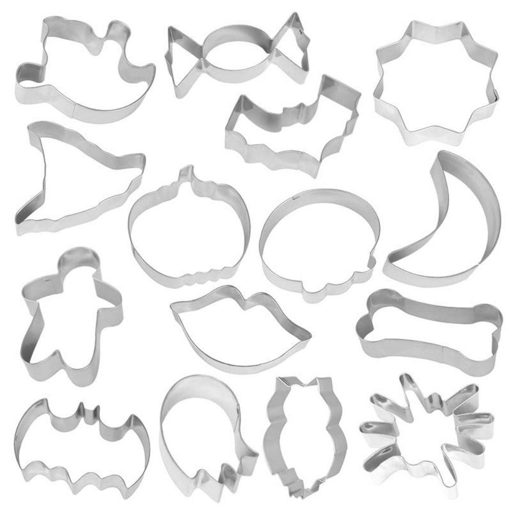 Food Grade Halloween Cookie Mold 3D Biscuit Mold Various Styles Ghost Bat Baking Molds  Cake Tool