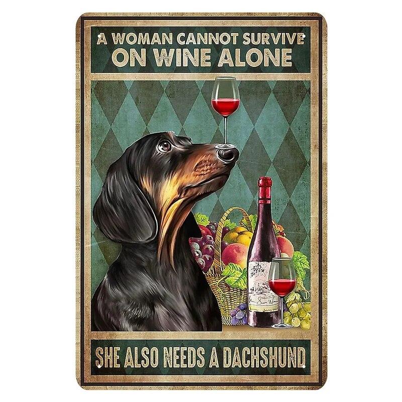 Easily Distracted by dogs and books Metal Tin Signs Posters Plate Wall Decor for Bars Man Cave Cafe Clubs Retro Posters Plaque