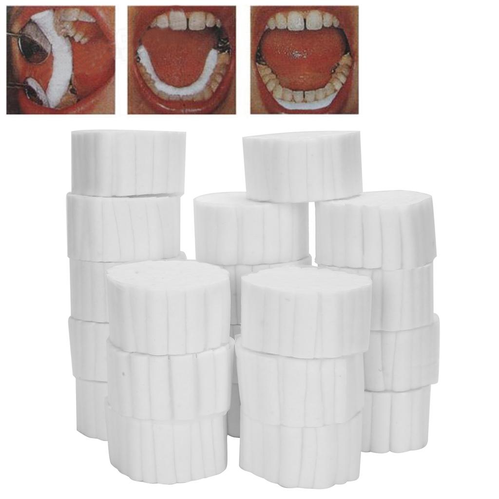 100pcs Bag Dental Rolled Cotton Balls Natural Dental Cotton Rolls High Absorbent Cotton