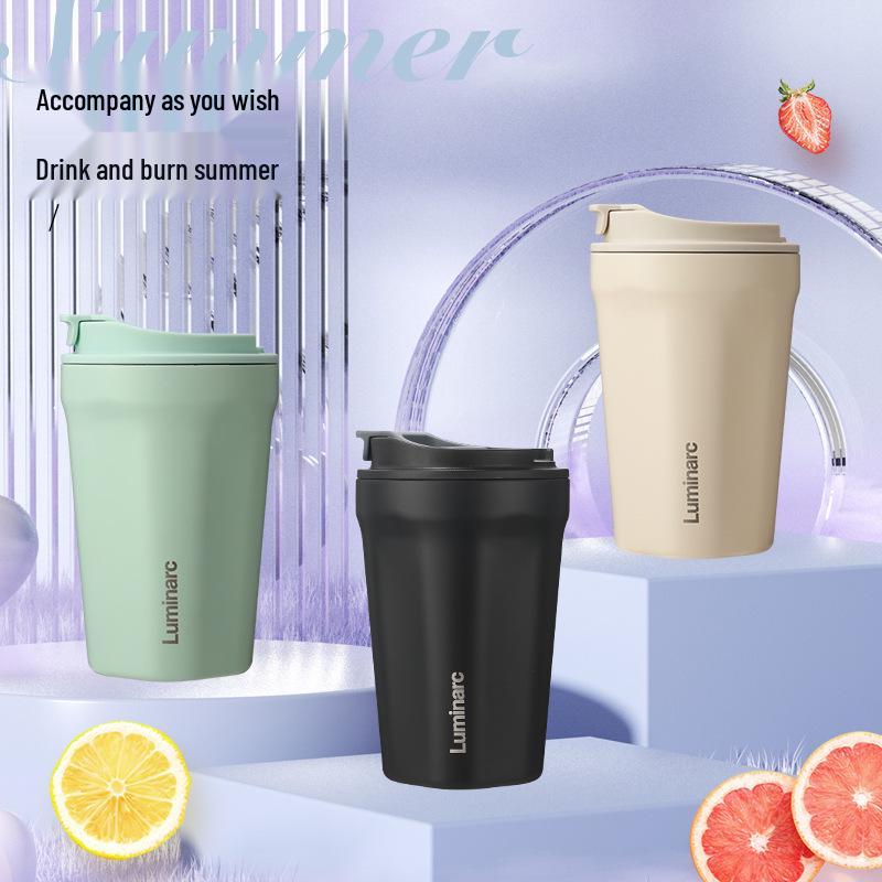 Luminarc Stainless Steel Thermal Travel Mug for Students, Home, Office - Unisex Portable Coffee Cup
