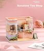 (t-FREAK) Dollhouse DIY Kit Set Miniature SHOP SERIES (Pink Sunshine Tea Shop)