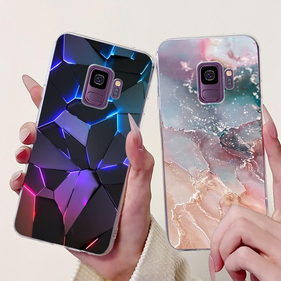 For Samsung Galaxy S9 Case SM-G960F Cover Fashion Flower Soft Slim Back Cover For Samsung S9 Plus S 9 GalaxyS9 S9+ SM-G965F Capa