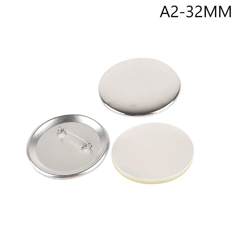 50Set 25-75Mm Metal Badge Pin Button Maker Parts Diy Blank Badge Button Parts For Art Crafts Making Iron-Base Badges Set