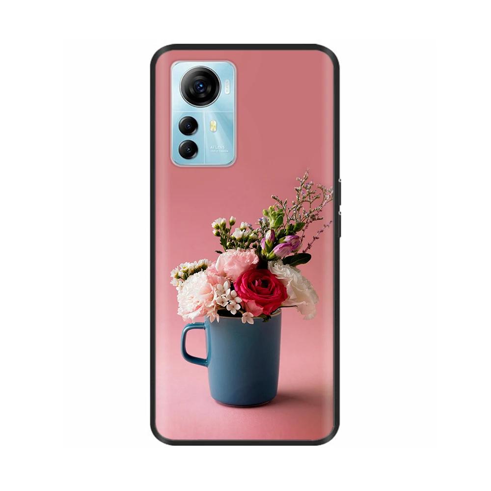 Cute Phone Case For Blade A72s 4G Case Flower Cartoon Painted Soft Silicone Fundas for ZTE Optus X Max A 72s Cover Protective