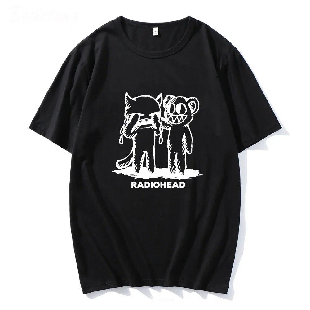 2023 Radiohead T Shirt Unisex Cotton Indie Rock Band Boy Hip Hop Oversized Tops Summer WomenTee Vintage Children High Quality Print