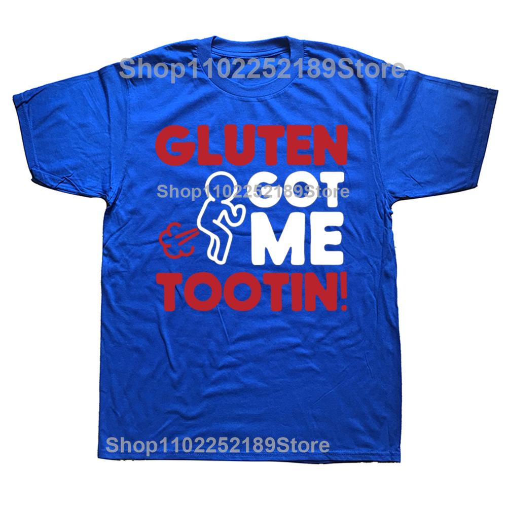 Gluten Tootin Funny Gluten Free Joke Graphic Tshirts Men Womens Fashion Casual Tshirt 100 Cotton Loose Oversized T Shirt