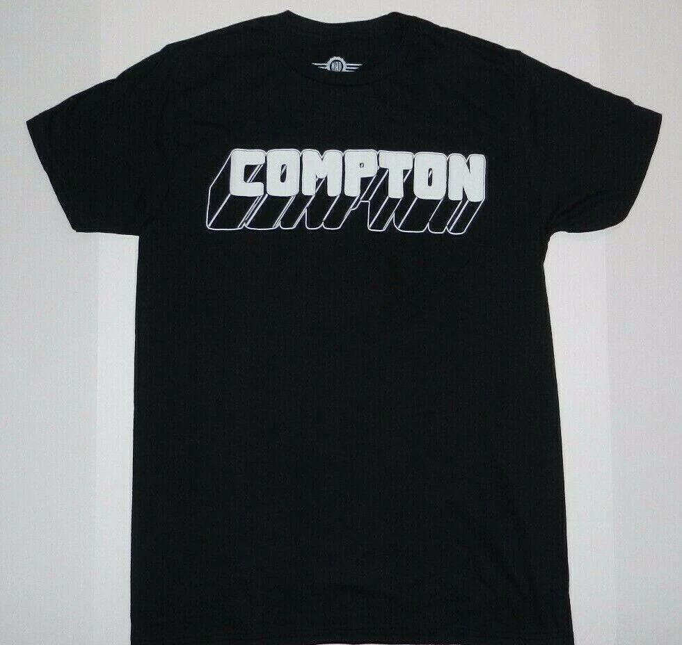 Compton Logo Black T Shirt New