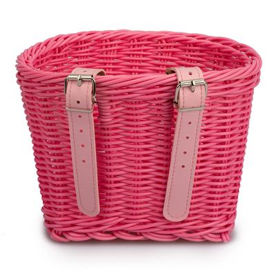 Woven Bicycle Basket Scooter Front Storage Pouch Rens Bike Front Handlebar Baskets Foldable Removable Bicycle Bag & Pannier