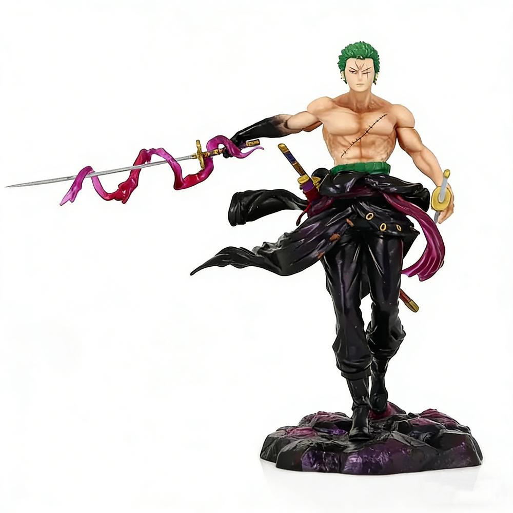 20CM Roronoa Zoro Figure Santōryū Santōryū Haoushoku Haki  Anime ONE PIECE Scene Decoration Model Toy Gift Collection  PVC