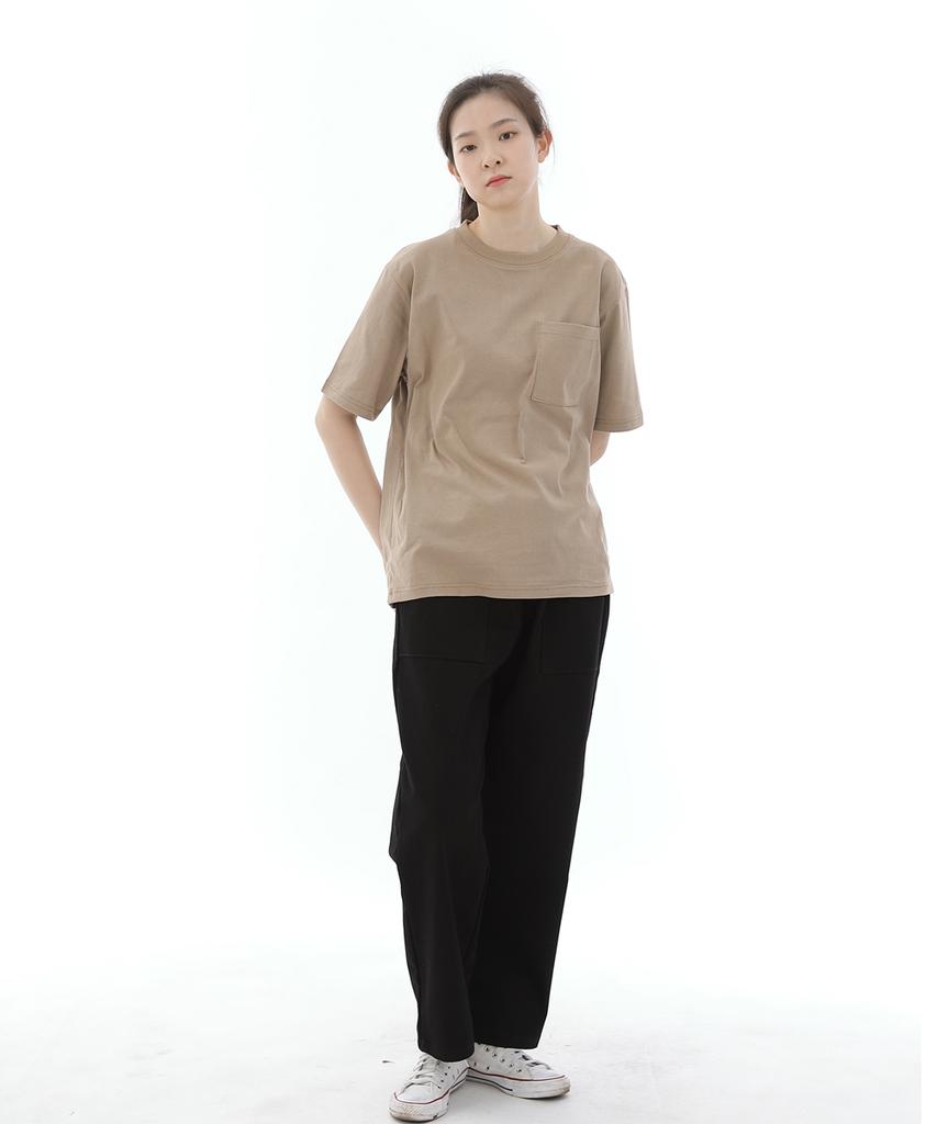 Seinteukeulu Wide Ankle Drop Fatigue Pants Waf-319 Black
