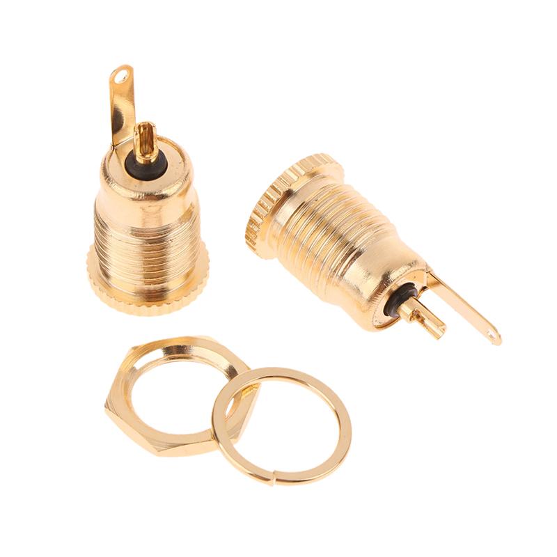 Gold-Plated 30V 10A High Current Dc Connectors 5.5X2.1Mm 5.5X2.5Mm Power Female Jack Socket Nut Panel Mount Dc Adapter Connector