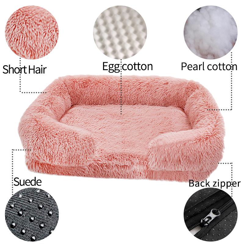 Super Warm Bed Dog Plush Pet Bed Winter Thickened Cushion Dogs Sleeping Beds and Sofa Removable Mat Dog For Small Large Dogs Cat