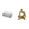 Metal Bathroom Wall Organizer Wire Storage Basket Shelves Decoration for Tabletop Living Room Shelf