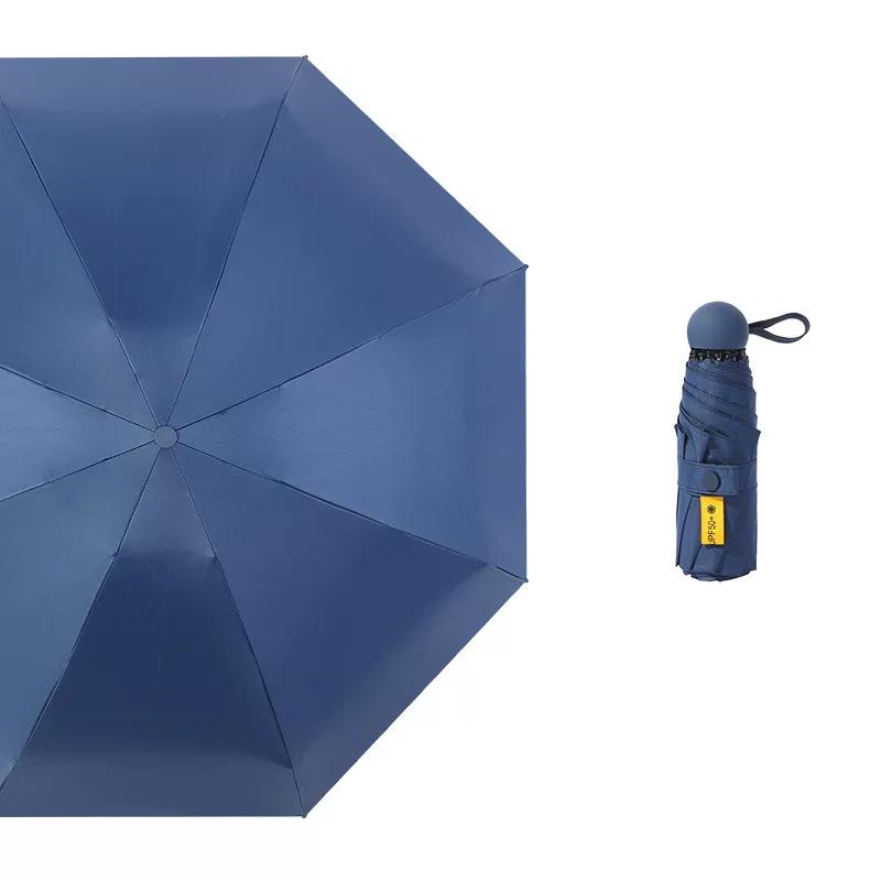 2025 Anti-DDoS UPF50 +! Sunny and Rainy Dual-Use 8-Bone 50% Off Black Rubber Umbrella Portable Capsule Storage Sun Umbrella Umbrella