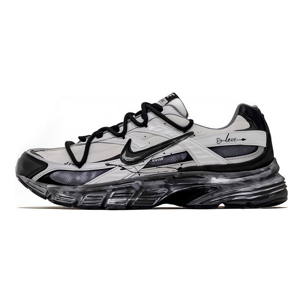 Nike Initiator Amorti Résistant à l'abrasion Antidérapant Bas Casual Chaussures Unisexe Noir Blanc Gris 394055-100