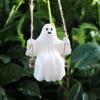 Sculpture Car Decor Pendant Resin Ghost Ornaments Cute Ghost Swing Pendant  Rearview Mirrors