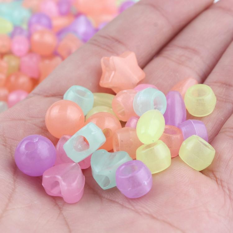 50PCS 8mm Clear Star Acrylic Dreamy bead Loose Spacer Beads DIY Fingdings New