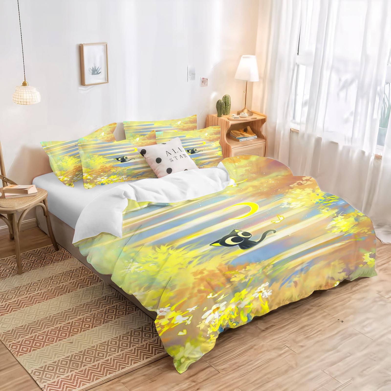 

Miniso X The Battle of Luo Xiaohei Cartoon Quilt Cover Cartoon Girls Skin-Friendly Breathable Warmth Children s Bedroom Bedding 90X200cm