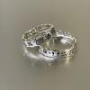 Minimalist Graffiti Wavy Edge Ring Female Niche Design Versatile Exquisite Fashion Pacha Dog Couple Ring
