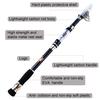 SOUGAYILANG Fishing Rod EVA Handle Telescopic Carbon Rod Body Durable and Portable Fishing Pole