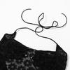 Summer Maxi Dress Elegant Women Backless Floral Cut Out Sexy Party Gown See Through Halter Club